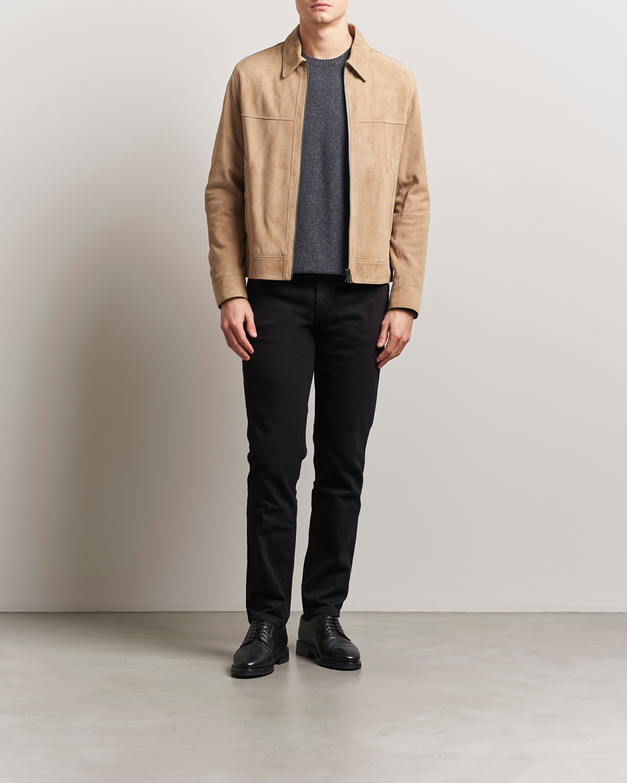 Herre | Jakker | BOSS BLACK | Malbano Suede Jacket Light Beige