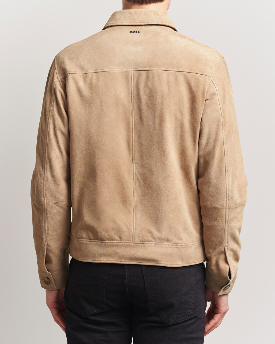 Herre | Jakker | BOSS BLACK | Malbano Suede Jacket Light Beige