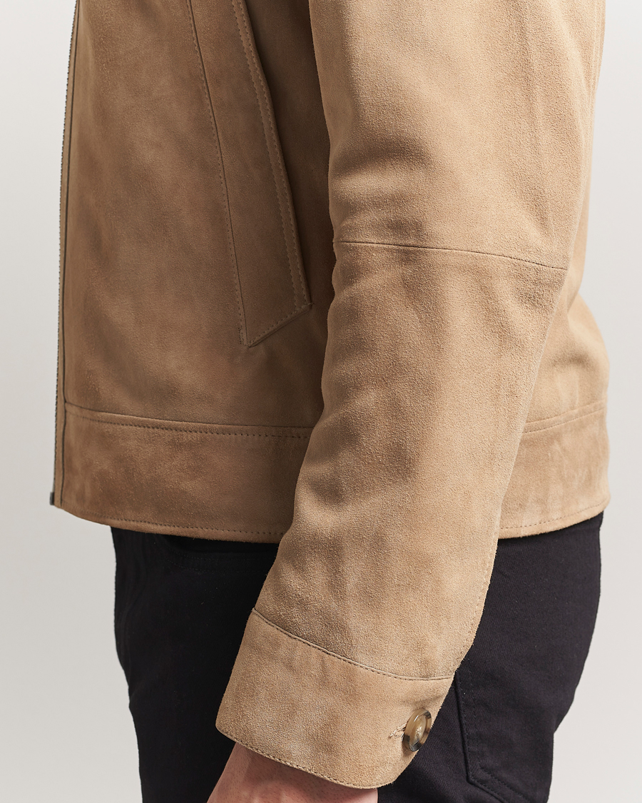 Herre | Jakker | BOSS BLACK | Malbano Suede Jacket Light Beige