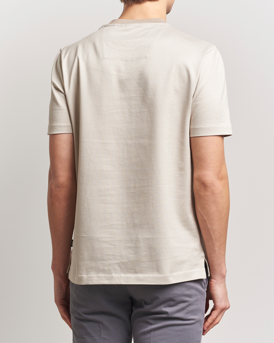 Herre | T-Shirts | BOSS BLACK | Thompson Structured T-Shirt Light Beige
