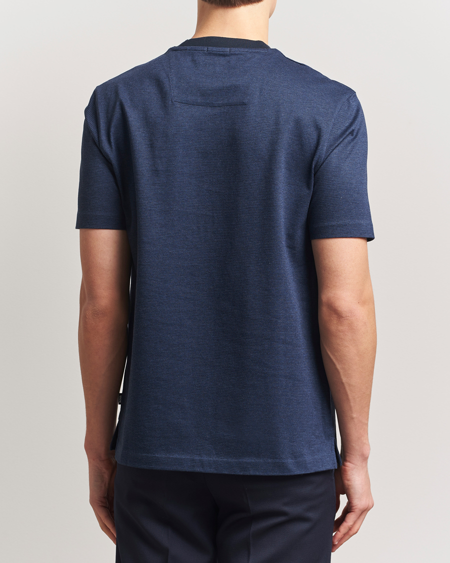 Herre | T-Shirts | BOSS BLACK | Thompson Structured T-Shirt Dark Blue