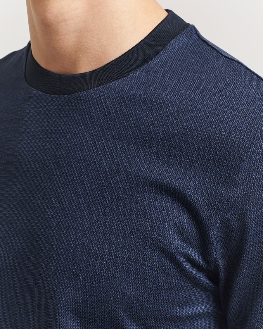 Herre | T-Shirts | BOSS BLACK | Thompson Structured T-Shirt Dark Blue