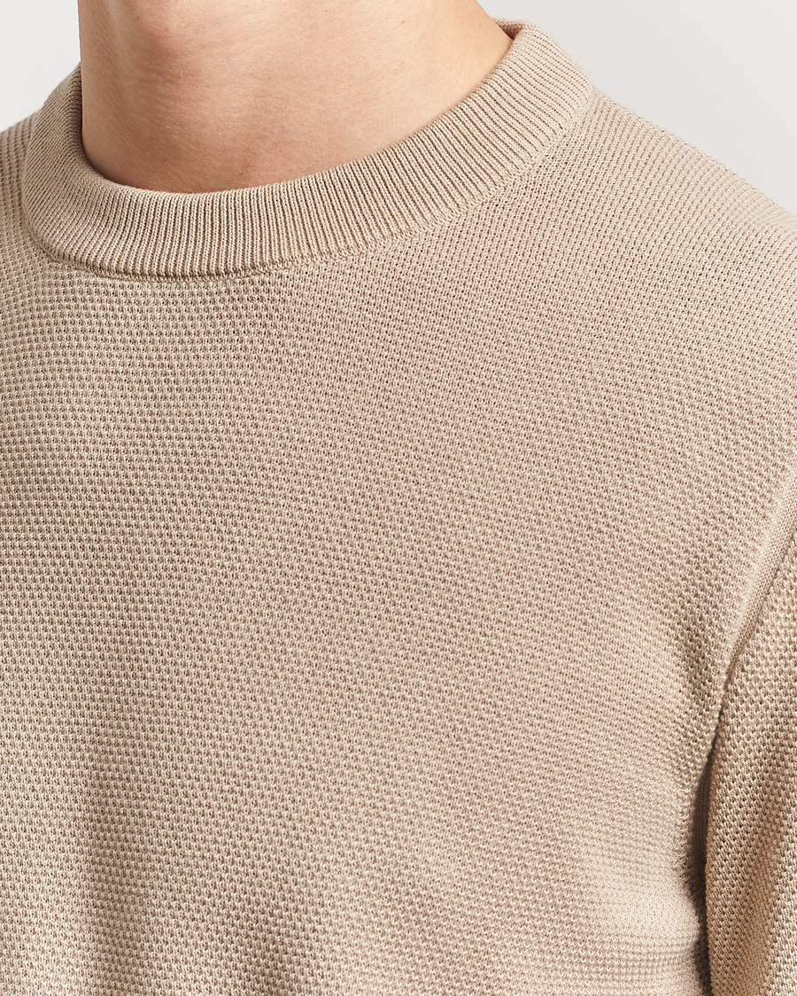 Herre | Gensere | BOSS BLACK | Ecaio Knitted Sweater Light Beige