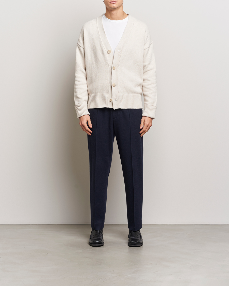 Herre | Gensere | BOSS BLACK | Bellaco Knitted Cardigan Open White
