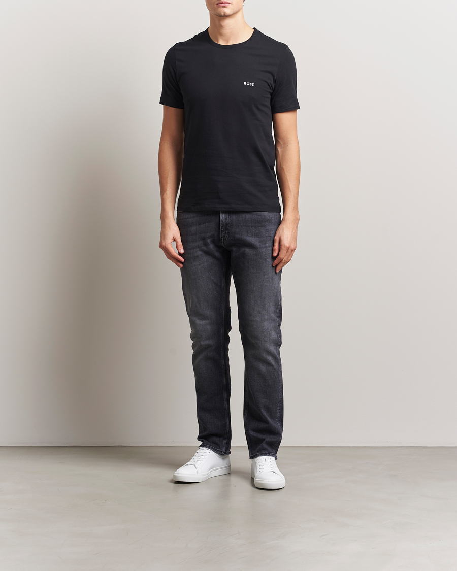 Herre | T-Shirts | BOSS BLACK | 3-Pack Crew Neck T-Shirt Black/White/Green