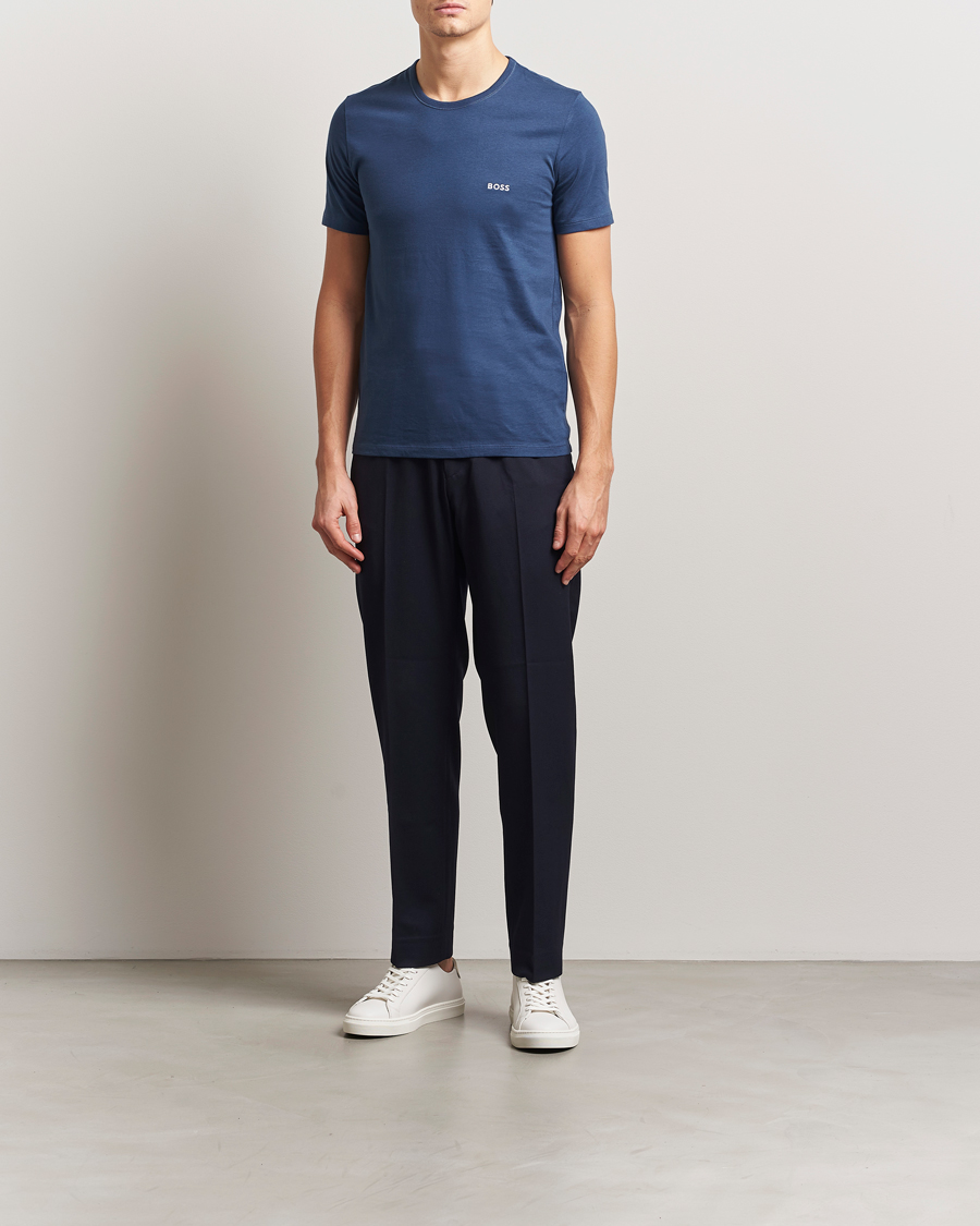 Herre | T-Shirts | BOSS BLACK | 3-Pack Crew Neck T-Shirt Blue/Black/Navy