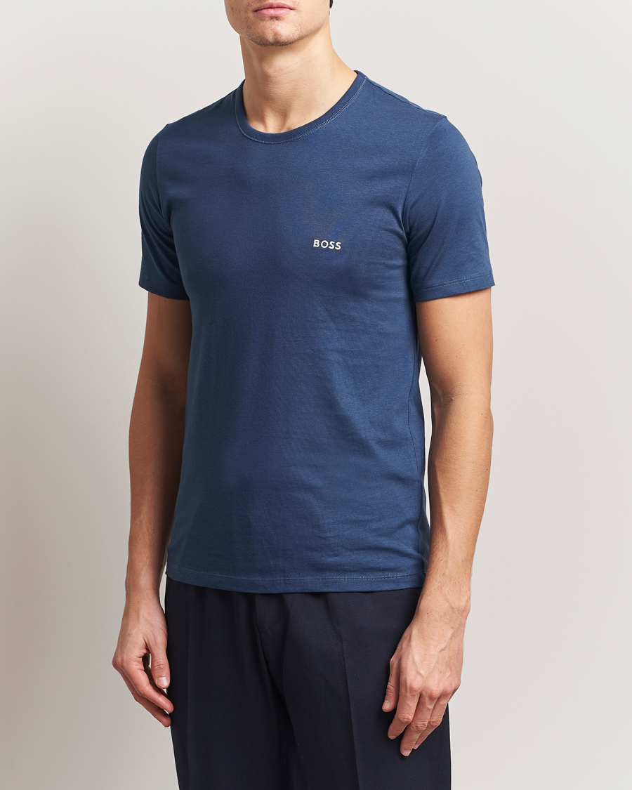 Herre | T-Shirts | BOSS BLACK | 3-Pack Crew Neck T-Shirt Blue/Black/Navy