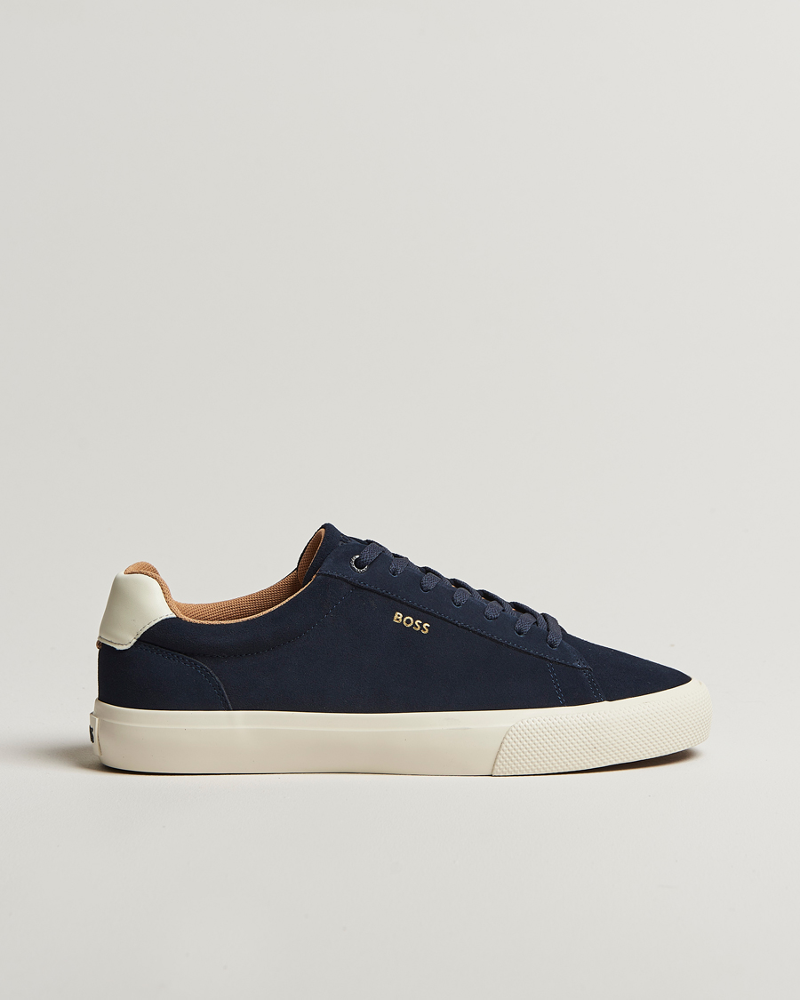 Herre | Sneakers | BOSS BLACK | Aiden Suede Sneaker Navy