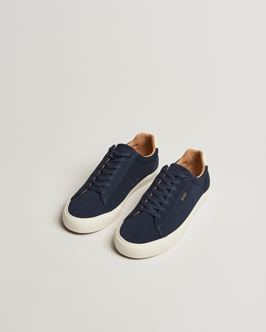 Herre | Sneakers | BOSS BLACK | Aiden Suede Sneaker Navy