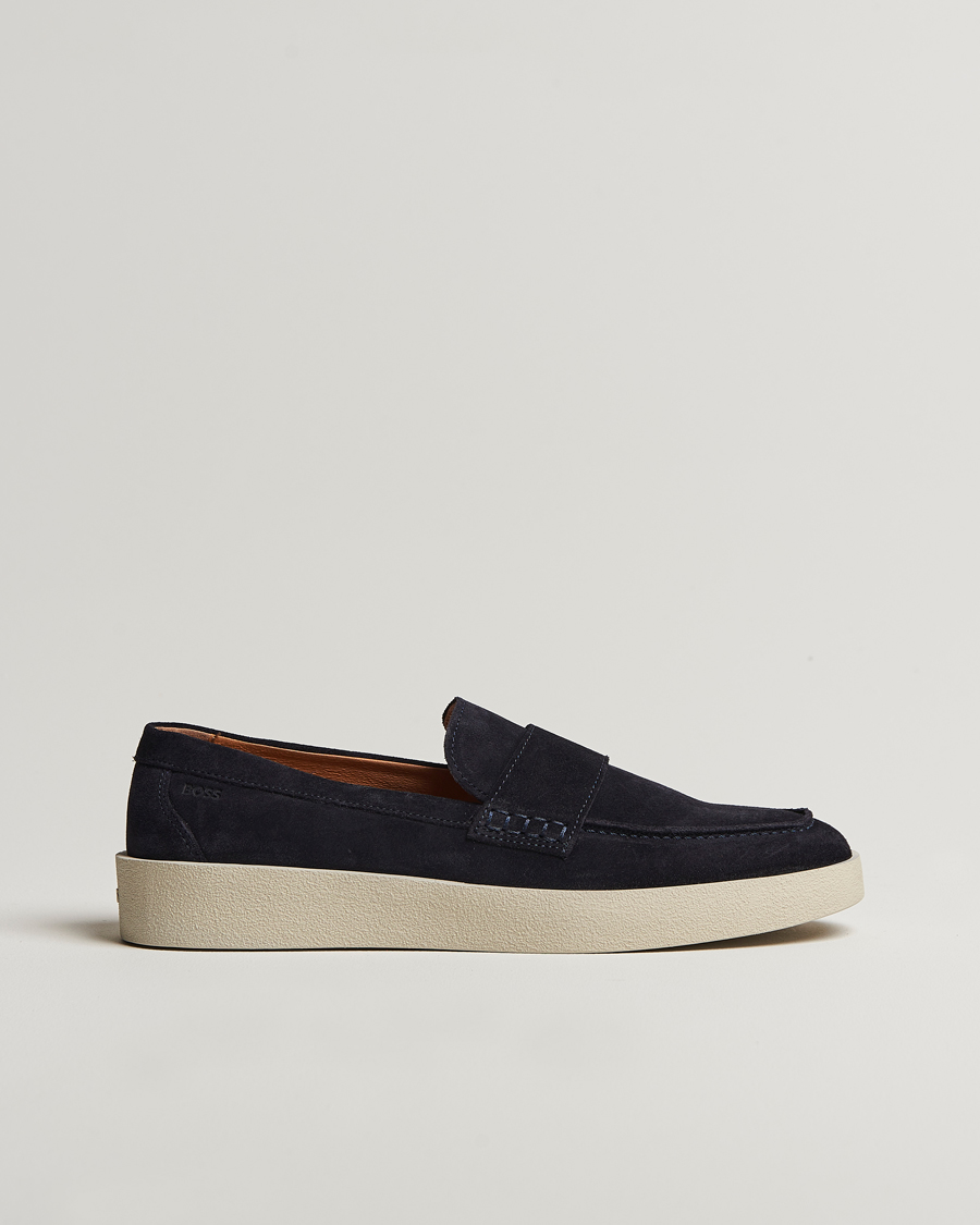 Herre | Loafers | BOSS BLACK | Clay Suede Loafer Dark Blue