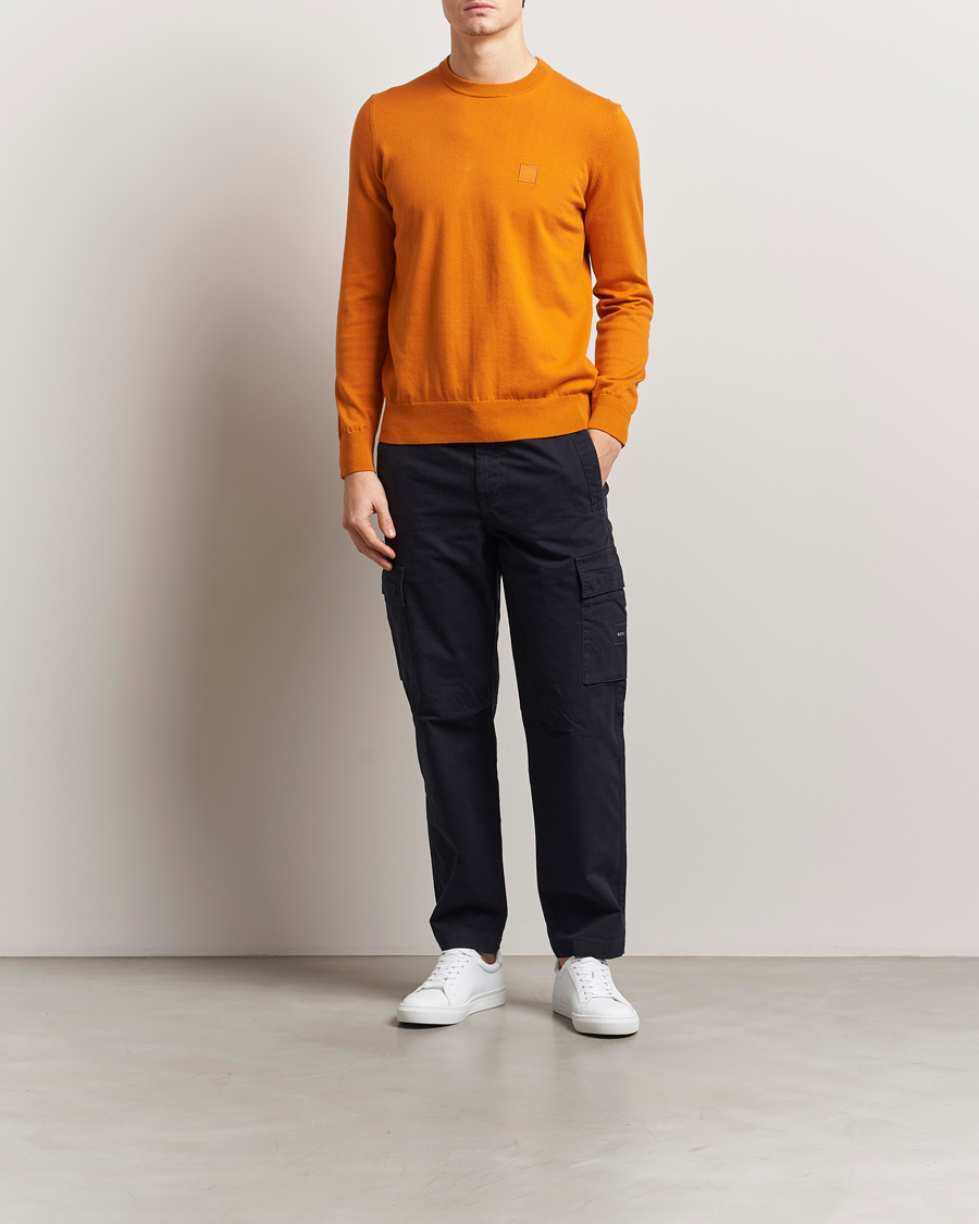 Herre | Gensere | BOSS ORANGE | Kanovano Knitted Sweater Open Orange