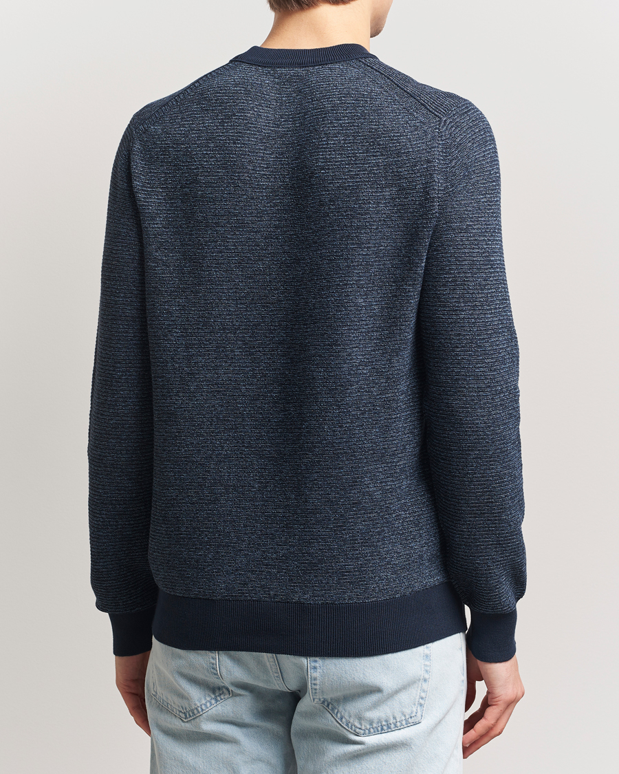 Herre | Gensere | BOSS ORANGE | Aspoki Structured Knitted Sweater Dark Blue