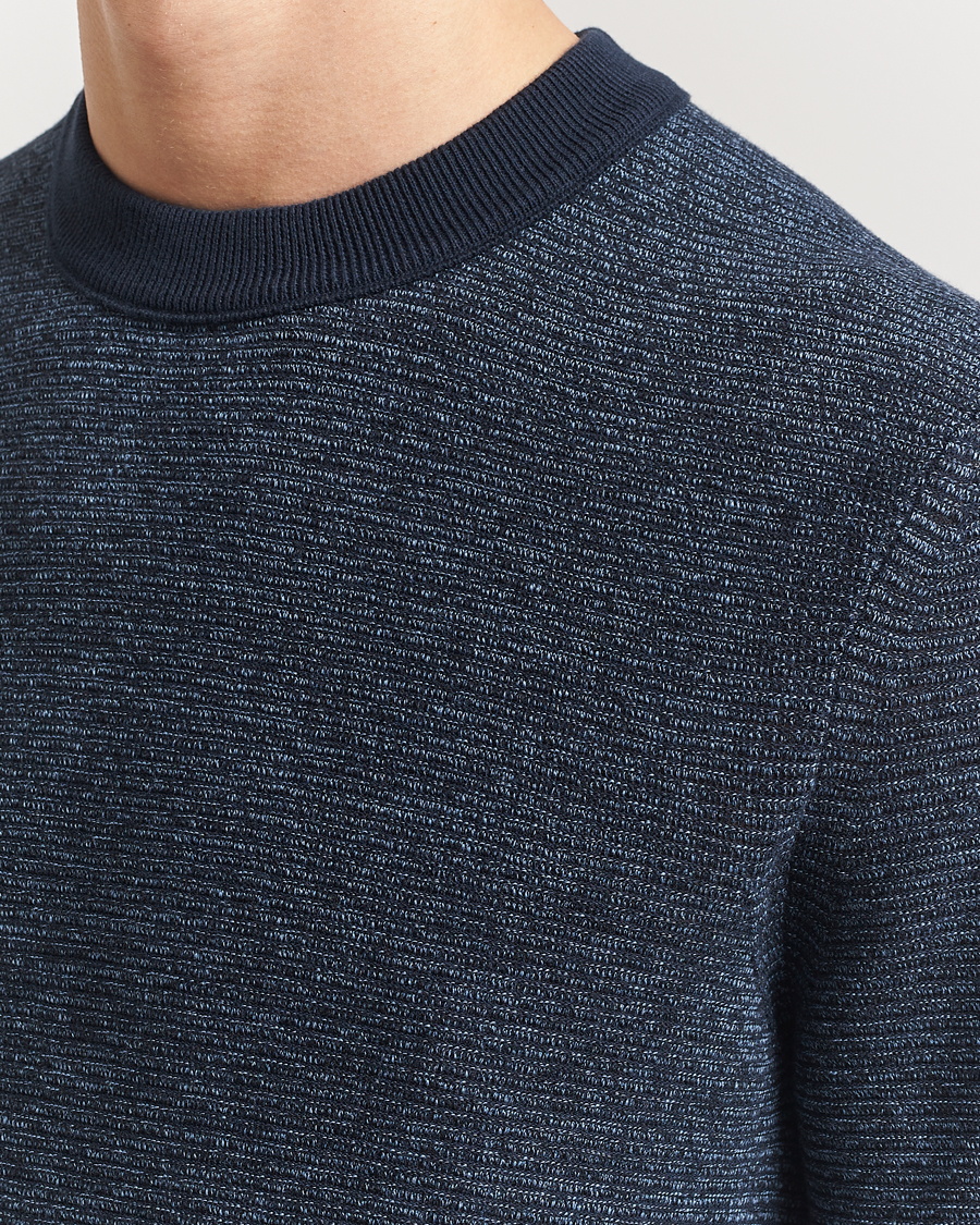 Herre | Gensere | BOSS ORANGE | Aspoki Structured Knitted Sweater Dark Blue