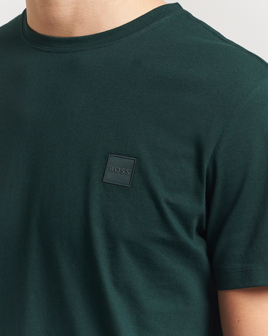 Herre | T-Shirts | BOSS ORANGE | Tales Logo Crew Neck T-Shirt Open Green