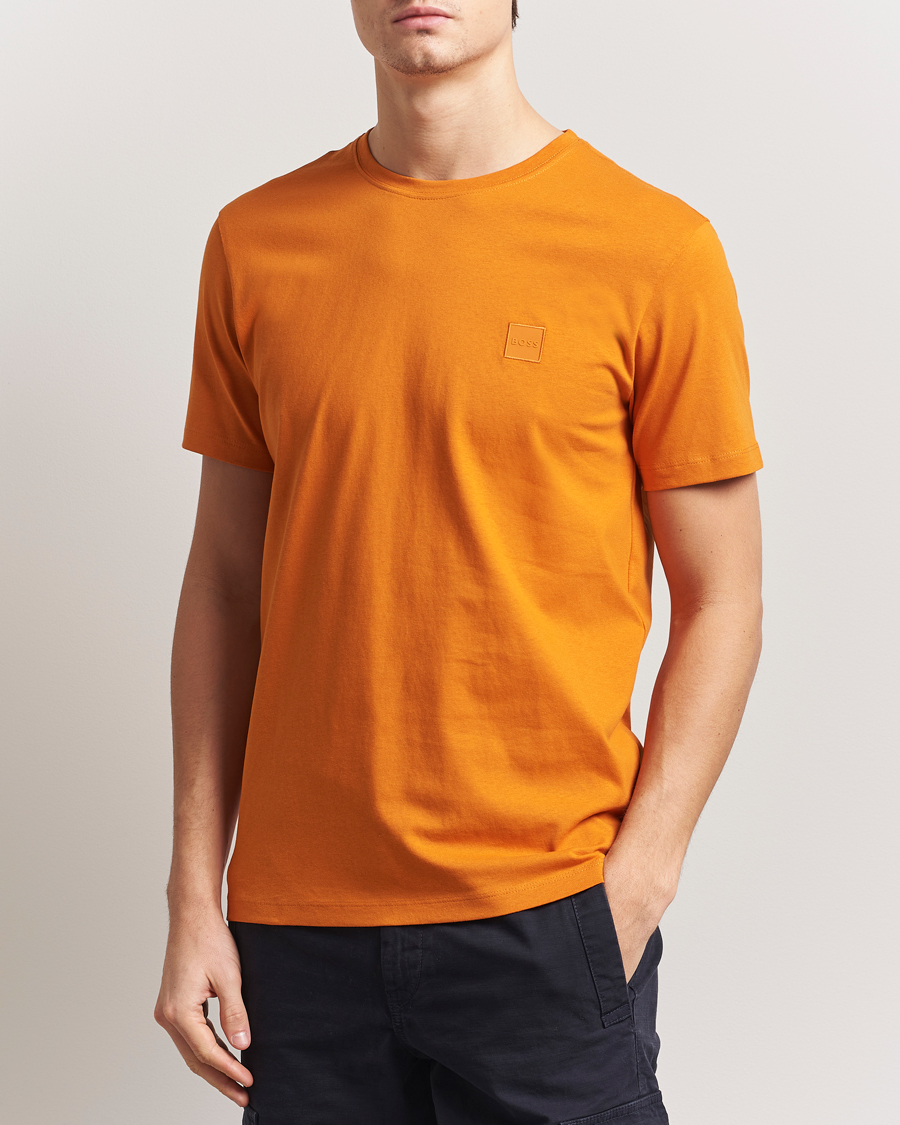 Herre | T-Shirts | BOSS ORANGE | Tales Logo Crew Neck T-Shirt Open Orange