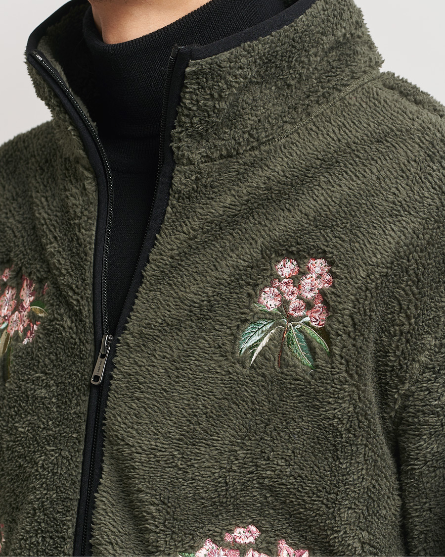 Herre | Gensere | Woolrich | Sherpa Fleece Full Zip by Todd Snyder Green