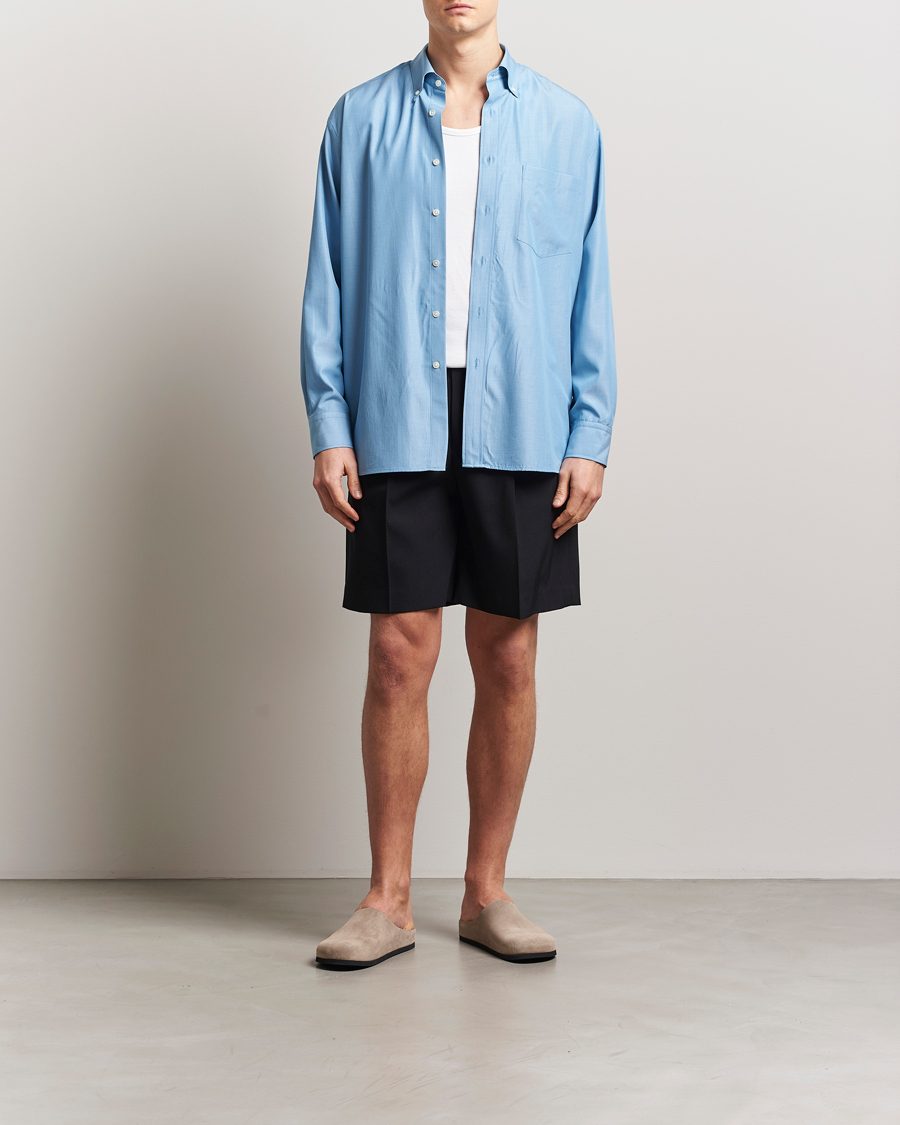 Herre | Skjorter | Auralee | Button Down Shirt Sax Blue