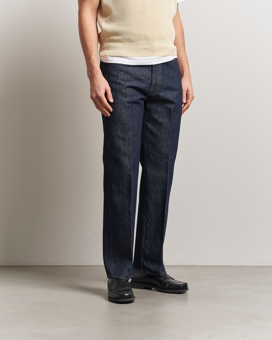 Herre | Jeans | Auralee | Regular Fit Denim Pants Dark Indigo