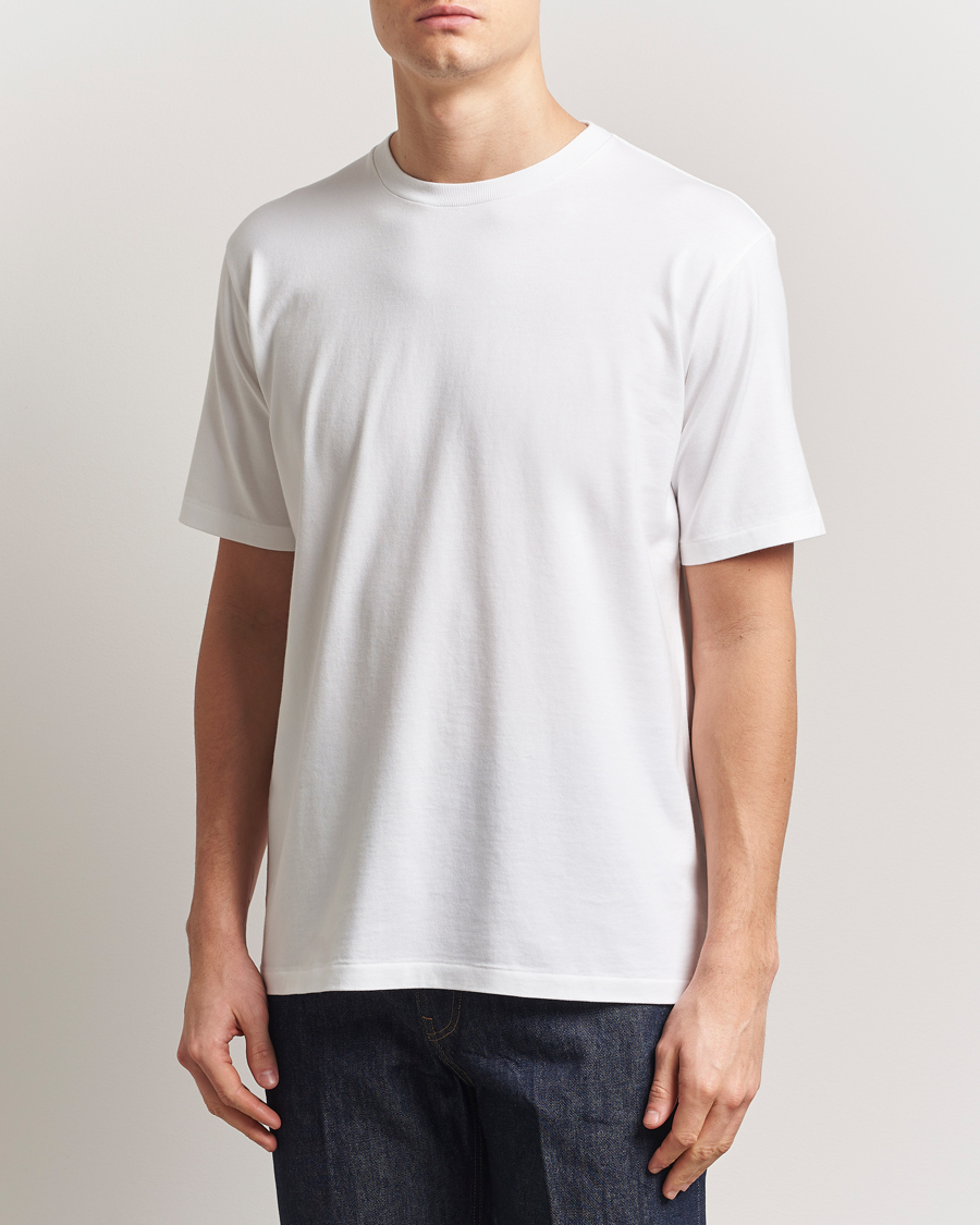 Herre | T-Shirts | Auralee | Luster Plating T-Shirt White
