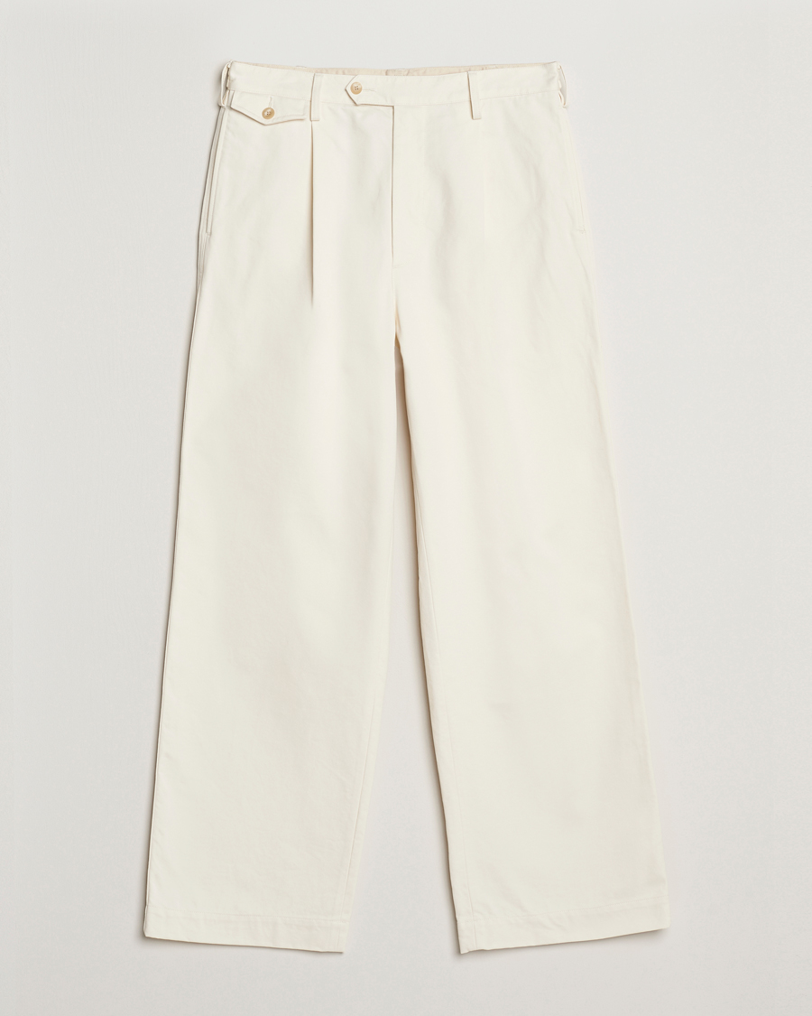 Herre | Bukser | Auralee | Washed Finx Chinos Ivory