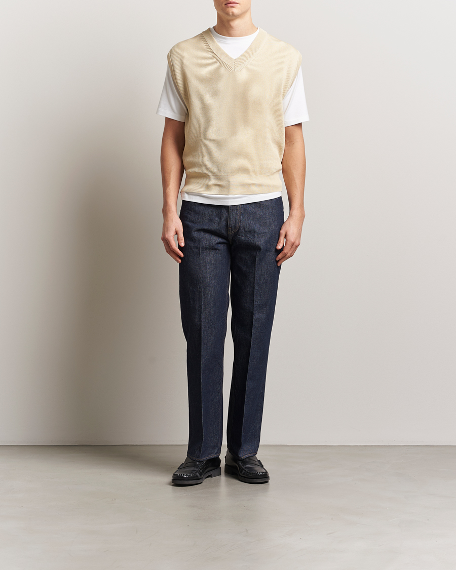 Herre | Gensere | Auralee | Rib Knit Vest Ivory