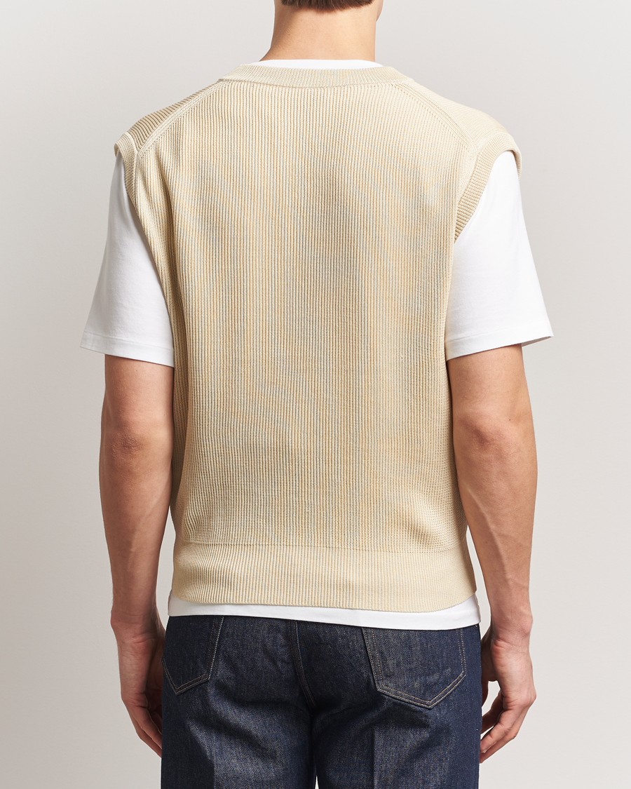 Herre | Gensere | Auralee | Rib Knit Vest Ivory