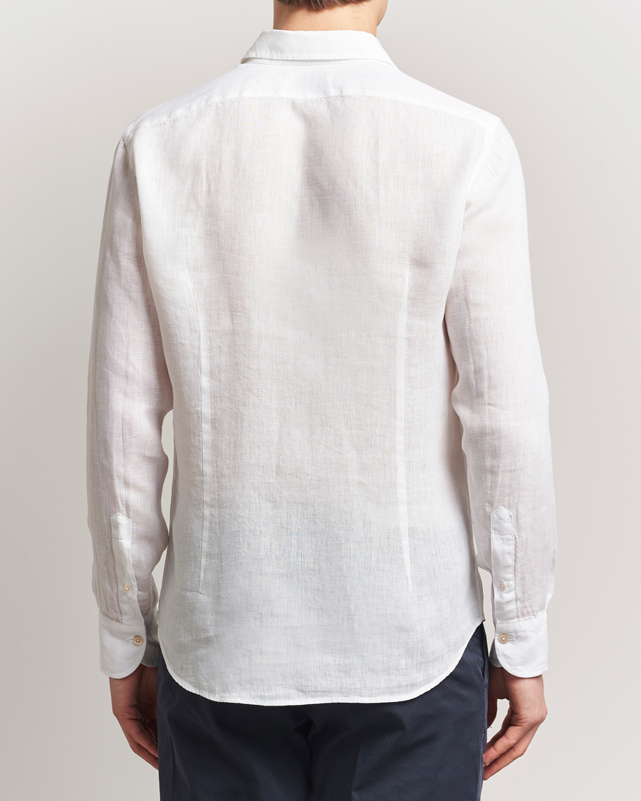 Herre | Skjorter | Grigio | Linen Casual Shirt White