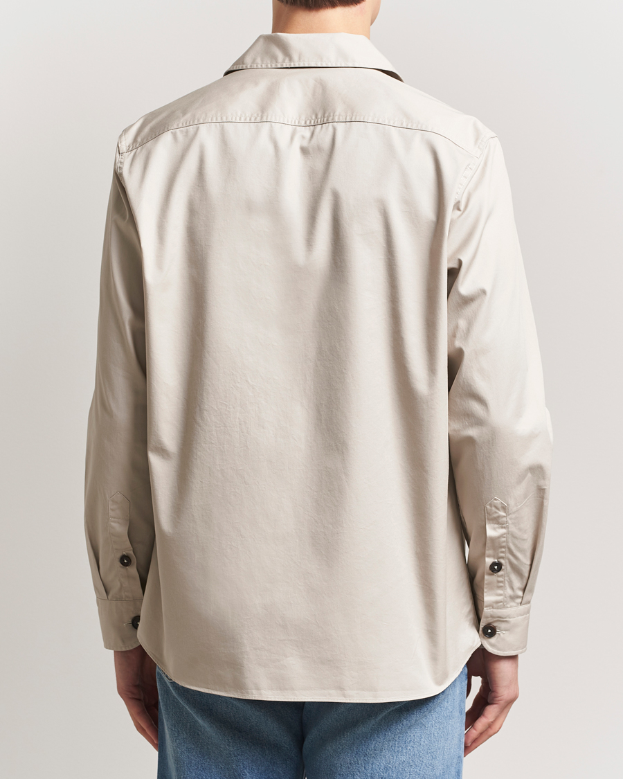 Herre | Skjorter | Grigio | Cotton Overshirt Beige