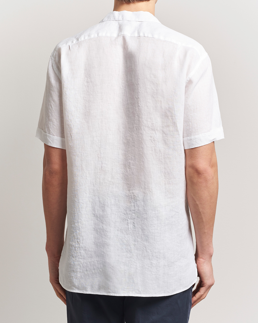 Herre | Skjorter | Stenströms | Short Sleeve Linen Shirt White