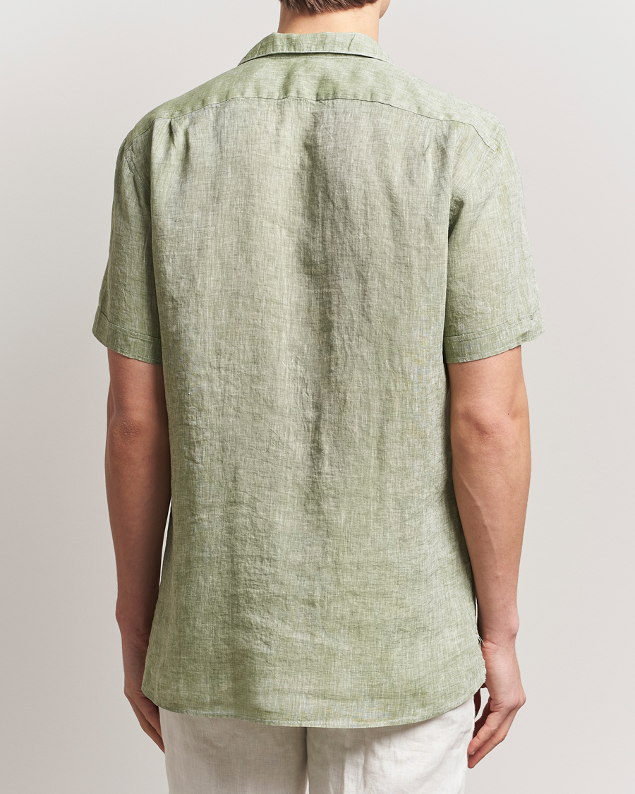 Herre | Skjorter | Stenströms | Short Sleeve Linen Shirt Green