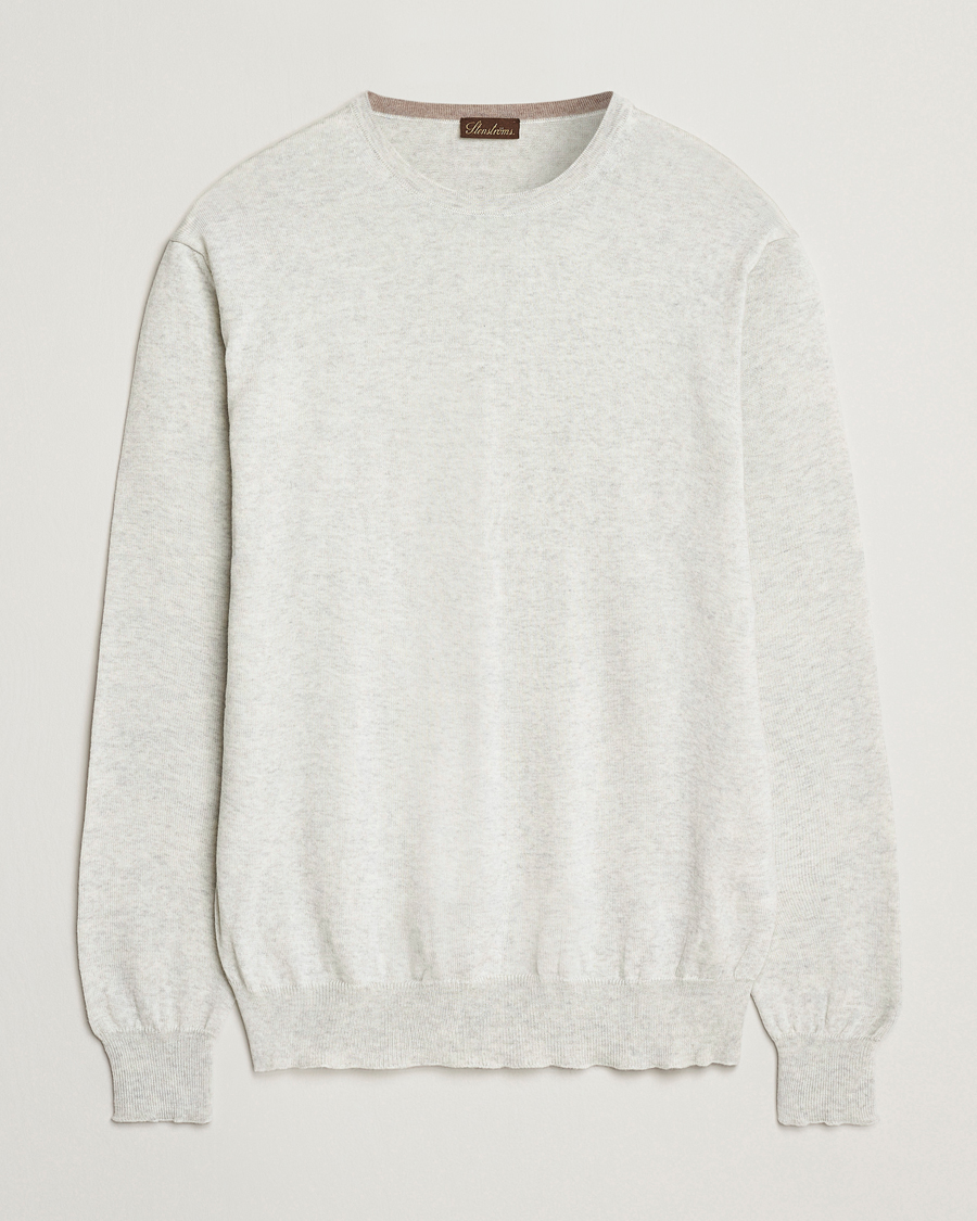 Herre | Gensere | Stenströms | Merino Patch Crew Neck Grey