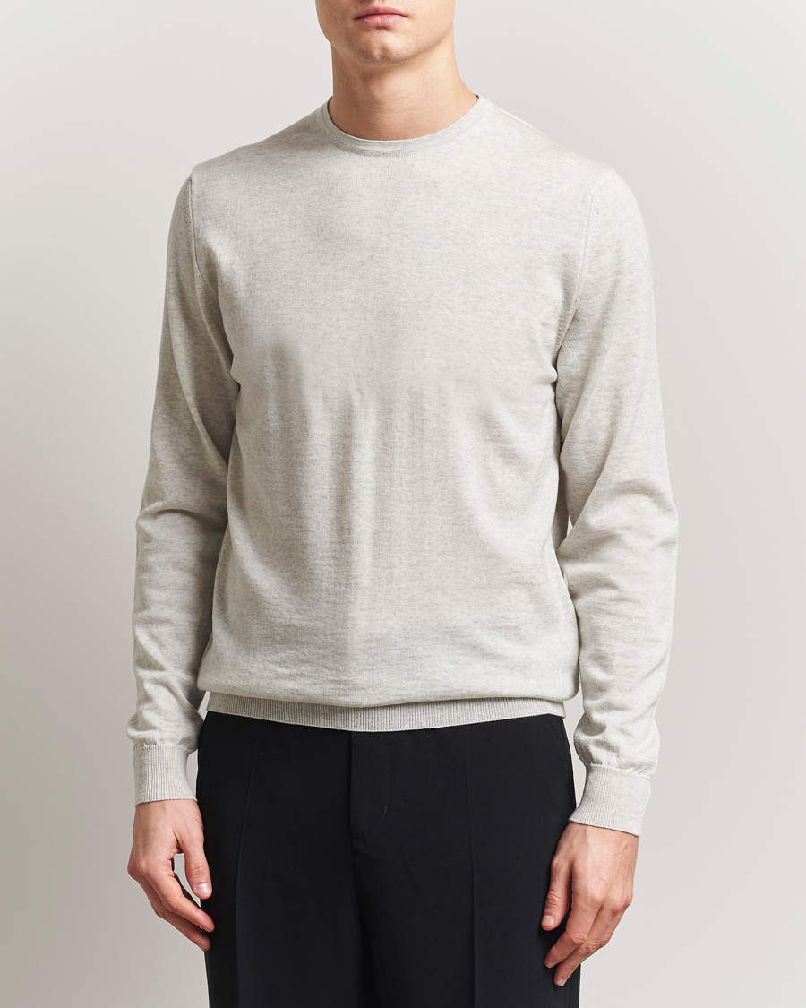 Herre | Gensere | Stenströms | Merino Patch Crew Neck Grey
