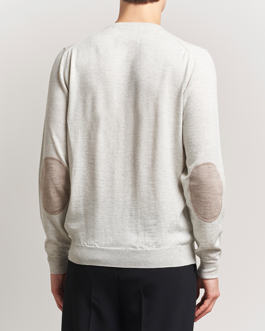 Herre | Gensere | Stenströms | Merino Patch Crew Neck Grey