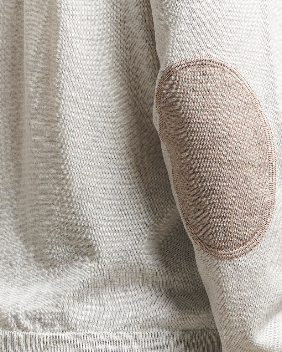 Herre | Gensere | Stenströms | Merino Patch Crew Neck Grey