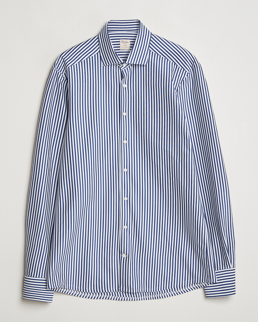 Herre | Skjorter | Stenströms | Striped Jersey Shirt Navy