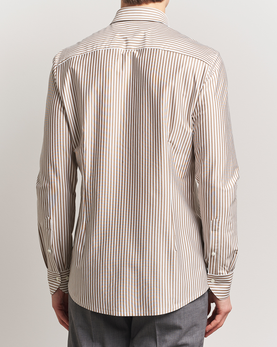 Herre | Skjorter | Stenströms | Striped Jersey Shirt Beige
