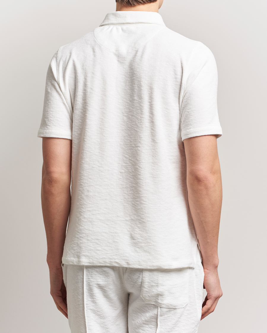 Herre | Pikéer | Stenströms | Terry Slub Cotton Polo White