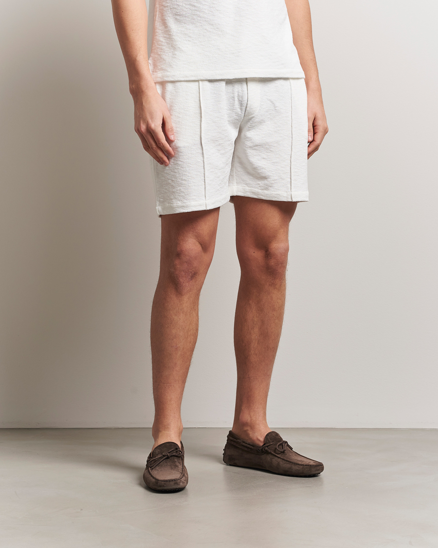Herre | Shorts | Stenströms | Terry Slub Cotton Shorts White