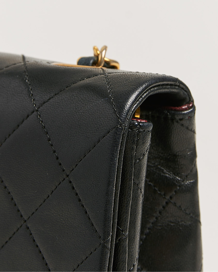 Herre | Chanel Pre-Owned Matelassé Single Full Flap Bag Black | Chanel Pre-Owned | Matelassé Single Full Flap Bag Black