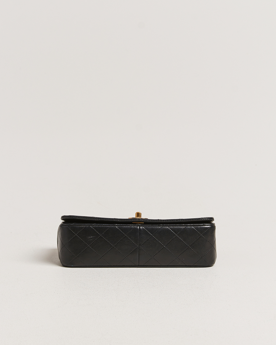 Herre | Chanel Pre-Owned Matelassé Single Full Flap Bag Black | Chanel Pre-Owned | Matelassé Single Full Flap Bag Black