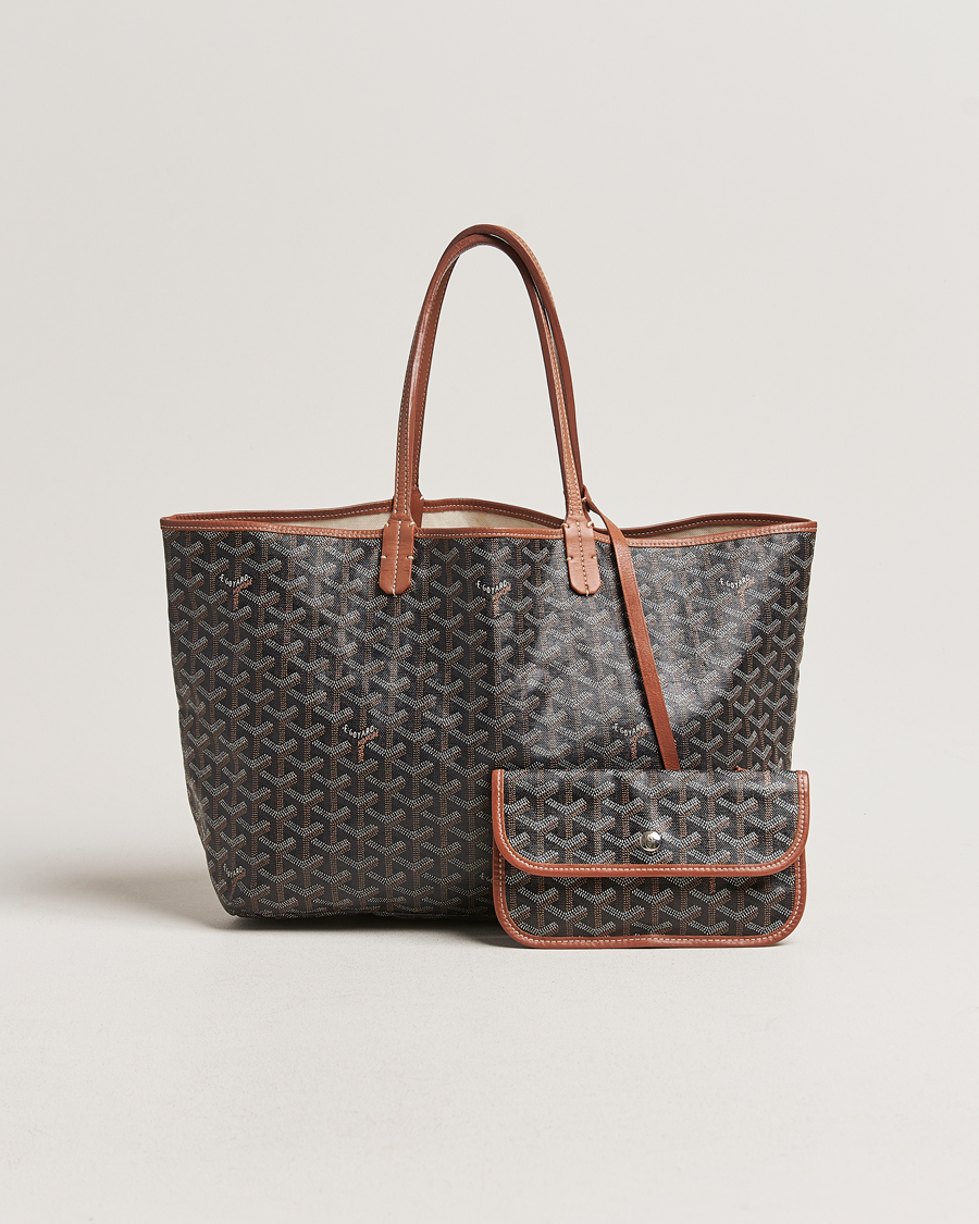 Herre | Goyard Pre-Owned Saint Louis PM Coated Canvas Tote Bag Brown | Goyard Pre-Owned | Saint Louis PM Coated Canvas Tote Bag Brown