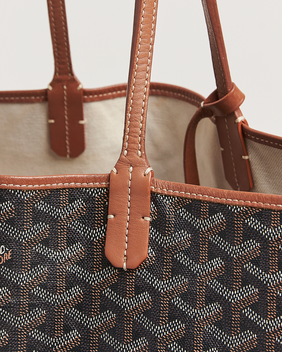 Herre | Goyard Pre-Owned Saint Louis PM Coated Canvas Tote Bag Brown | Goyard Pre-Owned | Saint Louis PM Coated Canvas Tote Bag Brown