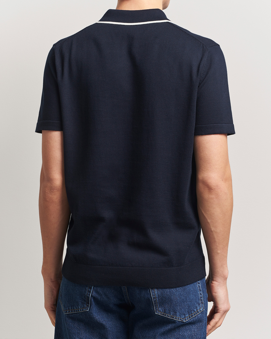 Herre | Pikéer | A.P.C. | Fynn Knitted Polo Marine