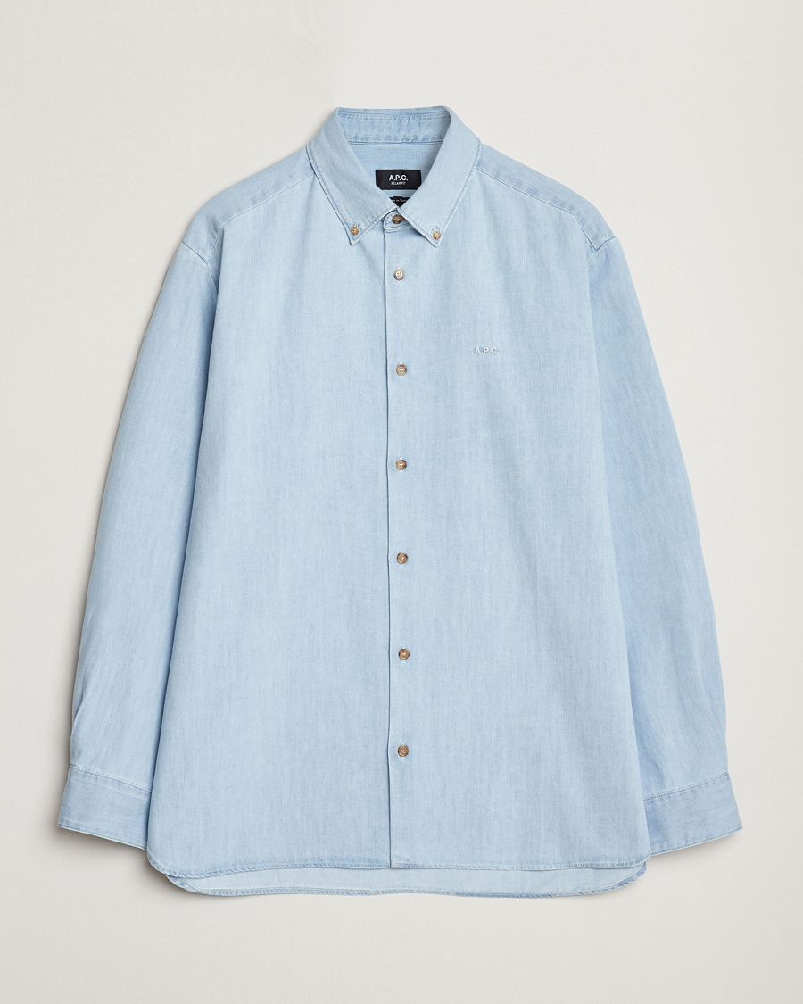 Herre | Skjorter | A.P.C. | Mathias Denim Shirt Pale Blue