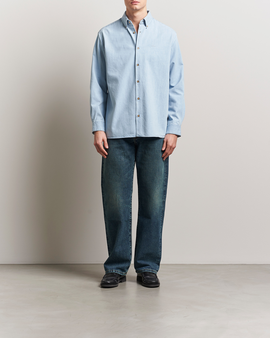 Herre | Skjorter | A.P.C. | Mathias Denim Shirt Pale Blue