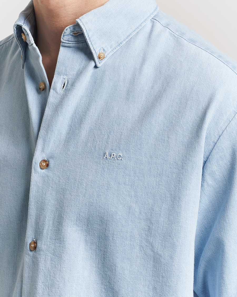 Herre | Skjorter | A.P.C. | Mathias Denim Shirt Pale Blue