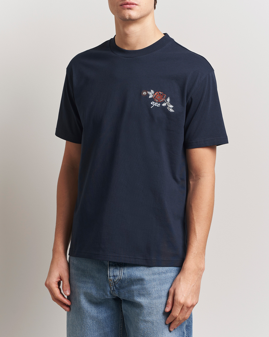 Herre | T-Shirts | A.P.C. | Oscar Embroidered T-Shirt Dark Navy