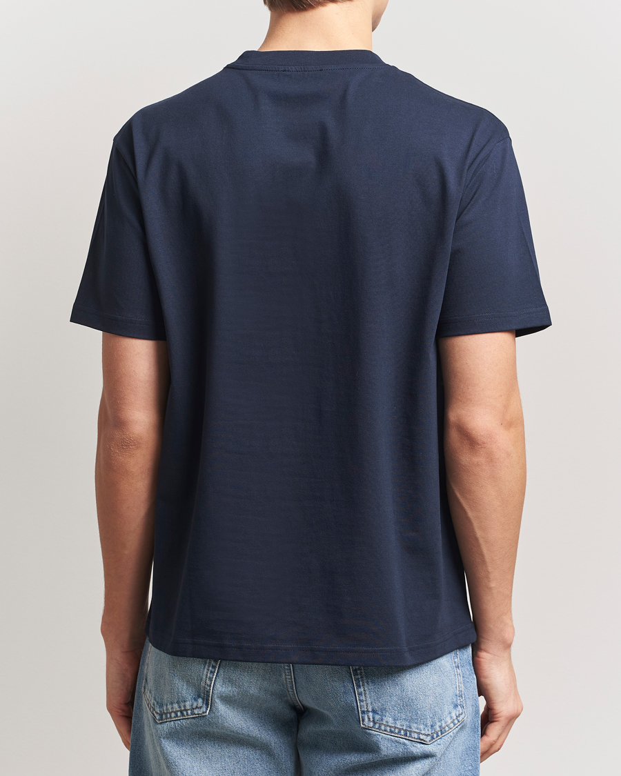 Herre | T-Shirts | A.P.C. | Oscar Embroidered T-Shirt Dark Navy
