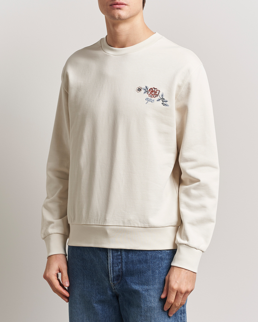 Herre | Gensere | A.P.C. | Tyle Embroidered Sweatshirt Ecru