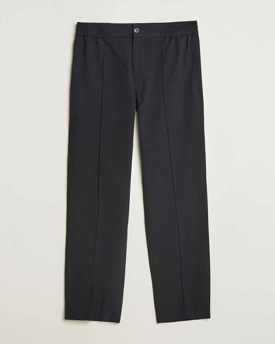 Herre | Bukser | A.P.C. | Joaquin Seersucker Drawstring Trousers Black